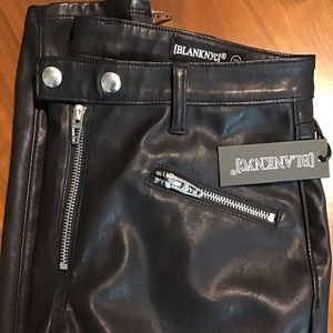 BLANK NYC Black Leather Pants NEW WITH TAGS sz 27